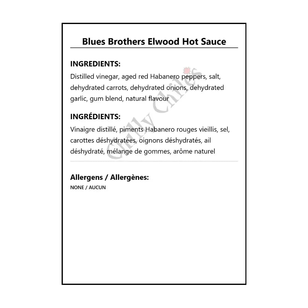 Blues Brothers Elwood Hot Sauce - Hot Sauce