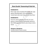 Bone Suckin’ Seasoning & Rub Hot - Spice/Peppers