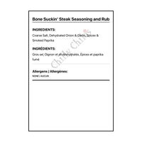 Bone Suckin’ Steak Seasoning and Rub - Spice/Peppers