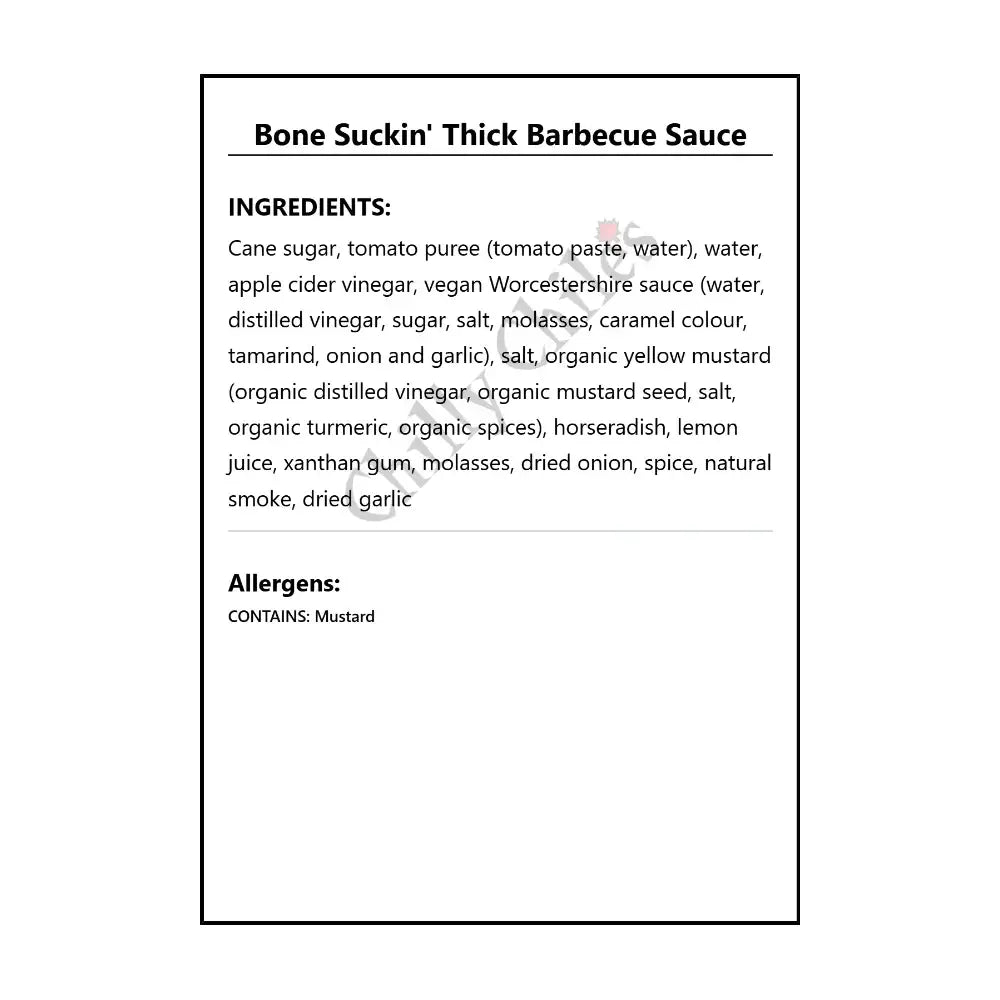 Bone Suckin’ Thick Barbecue Sauce - BBQ Sauce