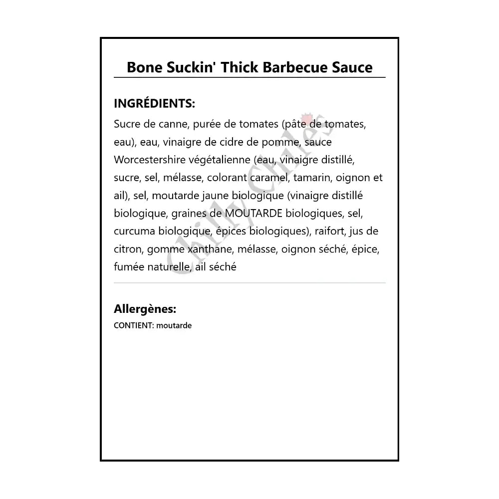 Bone Suckin’ Thick Barbecue Sauce - BBQ Sauce