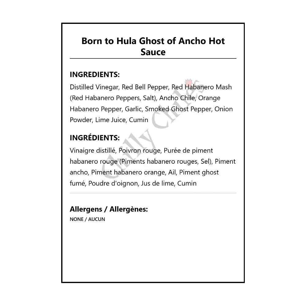 Born to Hula Ghost of Ancho Hot Sauce - Hot Sauce