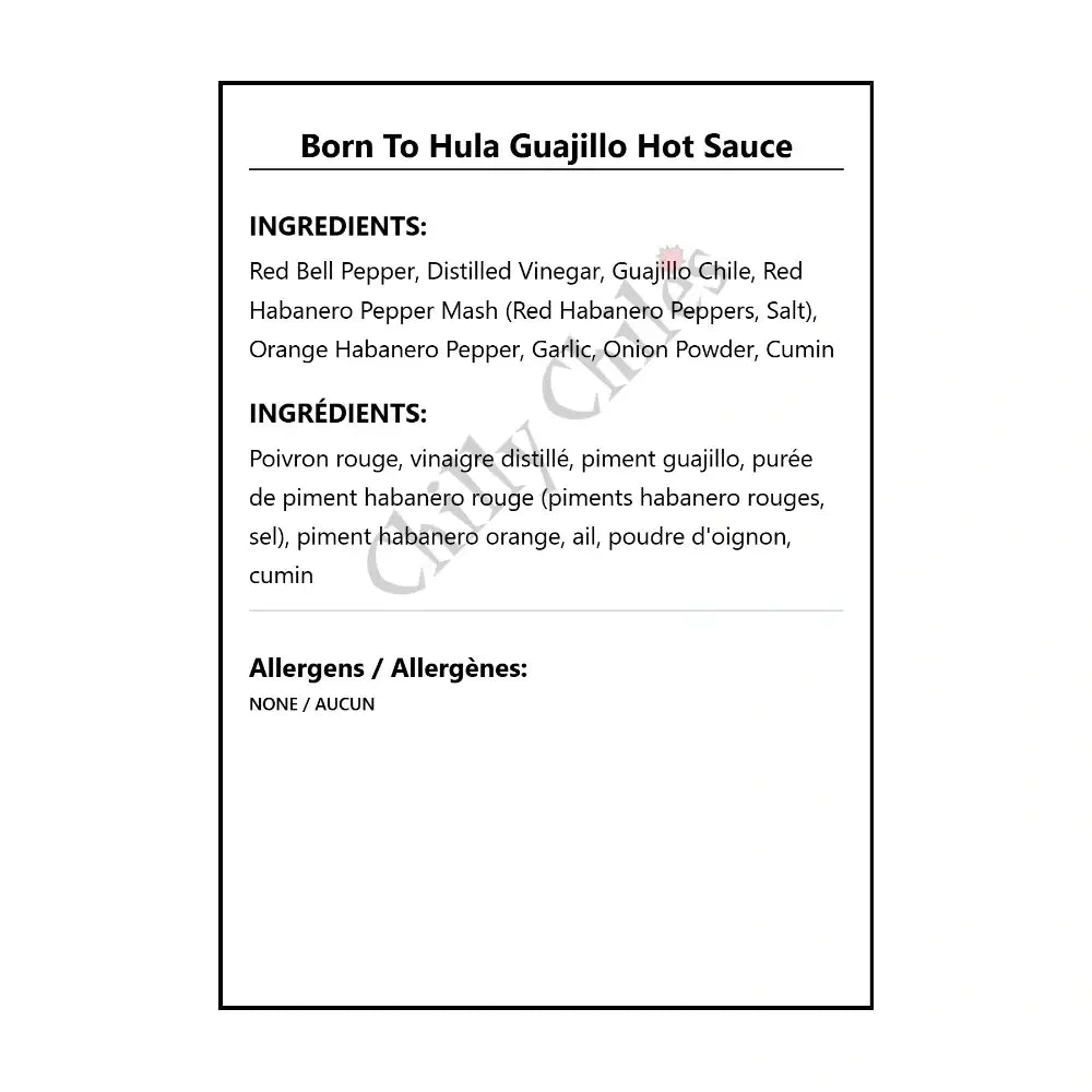 Born To Hula Guajillo Hot Sauce - Hot Sauce