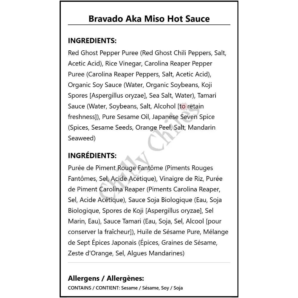 Bravado Aka Miso Hot Sauce - Hot Sauce