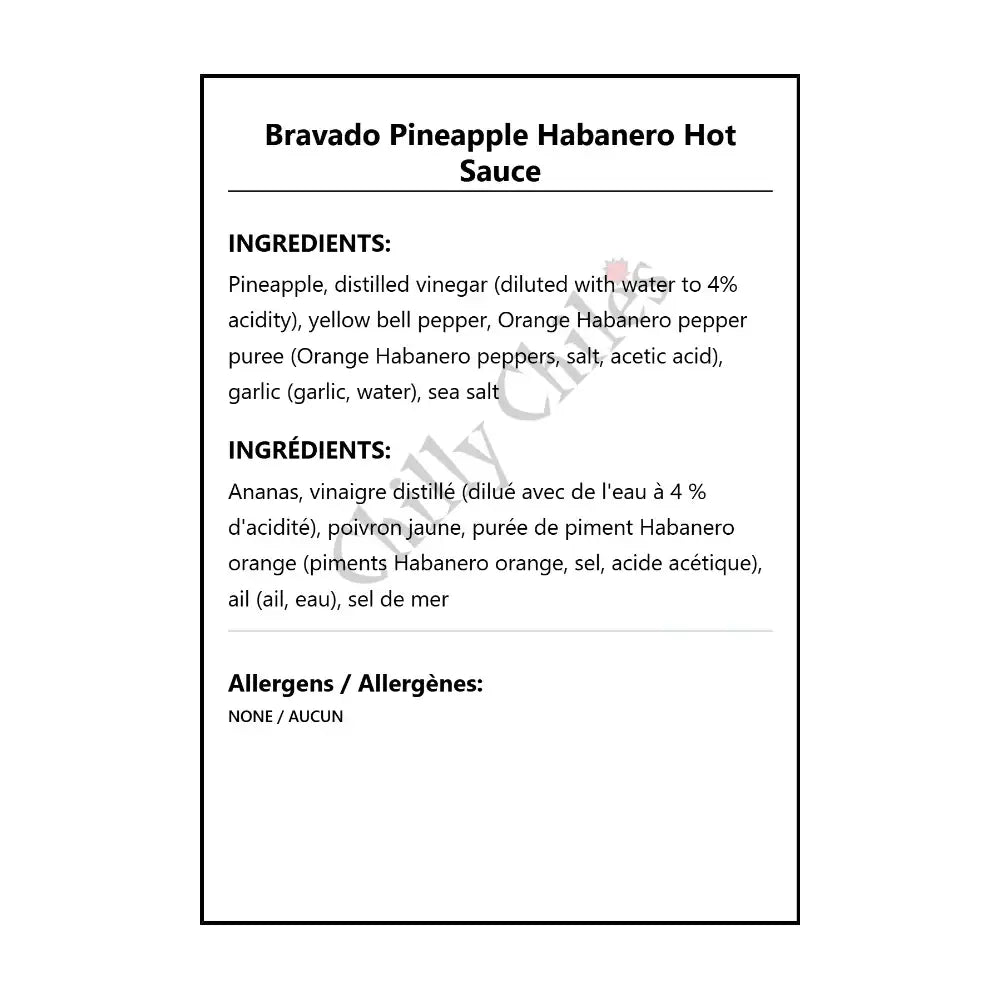Bravado Pineapple Habanero Hot Sauce - Hot Sauce