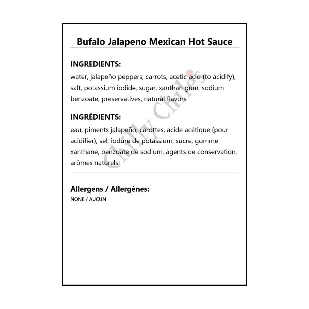 Bufalo Jalapeno Mexican Hot Sauce - Hot Sauce