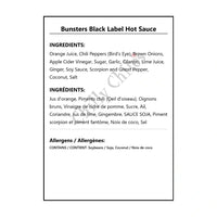 Bunsters Black Hot Sauce - Hot Sauce