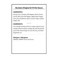 Bunsters Original 8/10 Hot Sauce - Hot Sauce