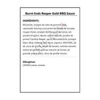 Burnt Ends Reaper Gold BBQ Sauce - BBQ Sauce
