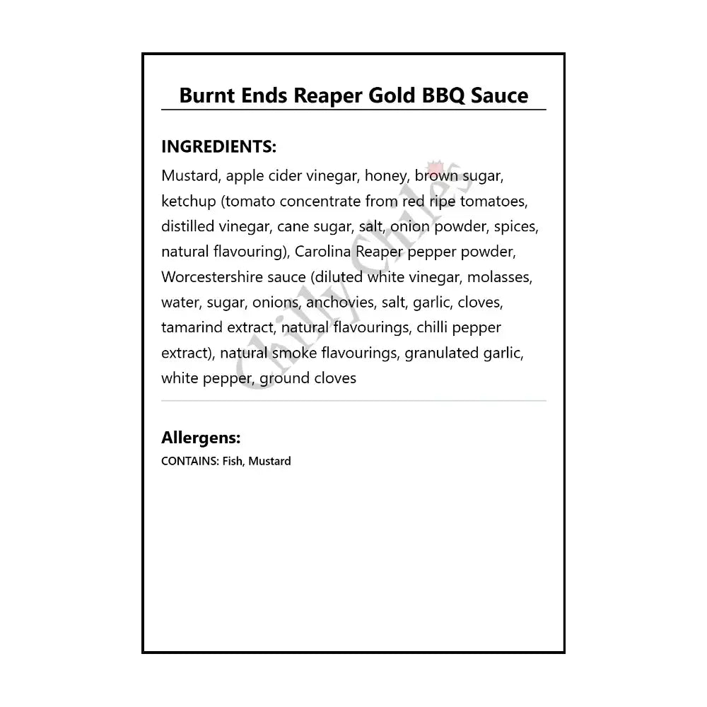 Burnt Ends Reaper Gold BBQ Sauce - BBQ Sauce