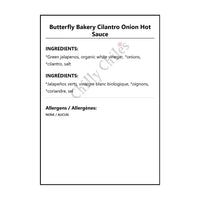 Butterfly Bakery Cilantro Onion Hot Sauce - Hot Sauce
