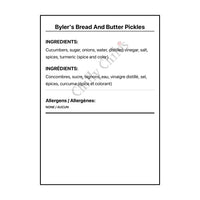 Byler’s Bread And Butter Pickles - Pickled Items