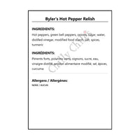 Byler’s Hot Pepper Relish - Condiments