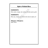 Byler’s Pickled Okra - Condiments