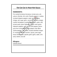 Fat Cat Cat in Heat Hot Sauce - Bilingual Ingredients