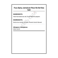 Fury Spicy Jamaican Fleur De Sel Sea Salt - Bilingual Ingredients