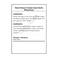 Marie Sharp's Sneaky Sweet Garlic Wing Sauce - Bilingual Ingredients