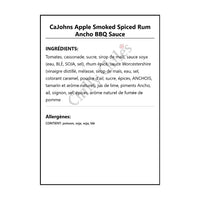 CaJohns Apple Smoked Spiced Rum Ancho BBQ Sauce - BBQ Sauce