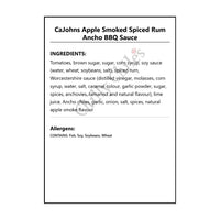 CaJohns Apple Smoked Spiced Rum Ancho BBQ Sauce - BBQ Sauce