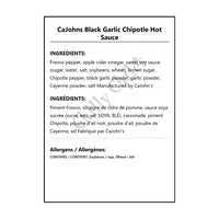 CaJohns Black Garlic Chipotle Hot Sauce - Hot Sauce