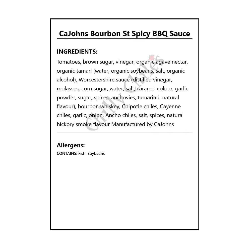 CaJohns Bourbon St Spicy BBQ Sauce - BBQ Sauce