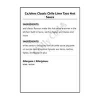 CaJohns Classic Chile Lime Taco Hot Sauce - Hot Sauce