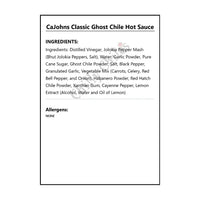 CaJohns Classic Ghost Chile Hot Sauce - Hot Sauce