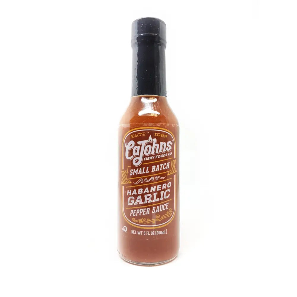 CaJohns Habanero Garlic Small Batch Hot Sauce - Hot Sauce