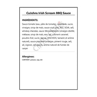 CaJohns Irish Scream BBQ Sauce - BBQ Sauce