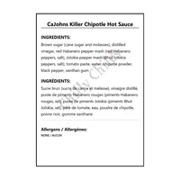 CaJohns Killer Chipotle Hot Sauce - Hot Sauce