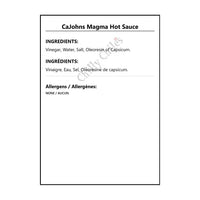 CaJohns Magma Hot Sauce - Hot Sauce