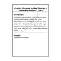 CaJohns Mesquite Smoked Raspberry Vodka New-Mex BBQ Sauce - BBQ Sauce