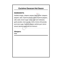 CaJohns Oaxacan Hot Sauce - Hot Sauce