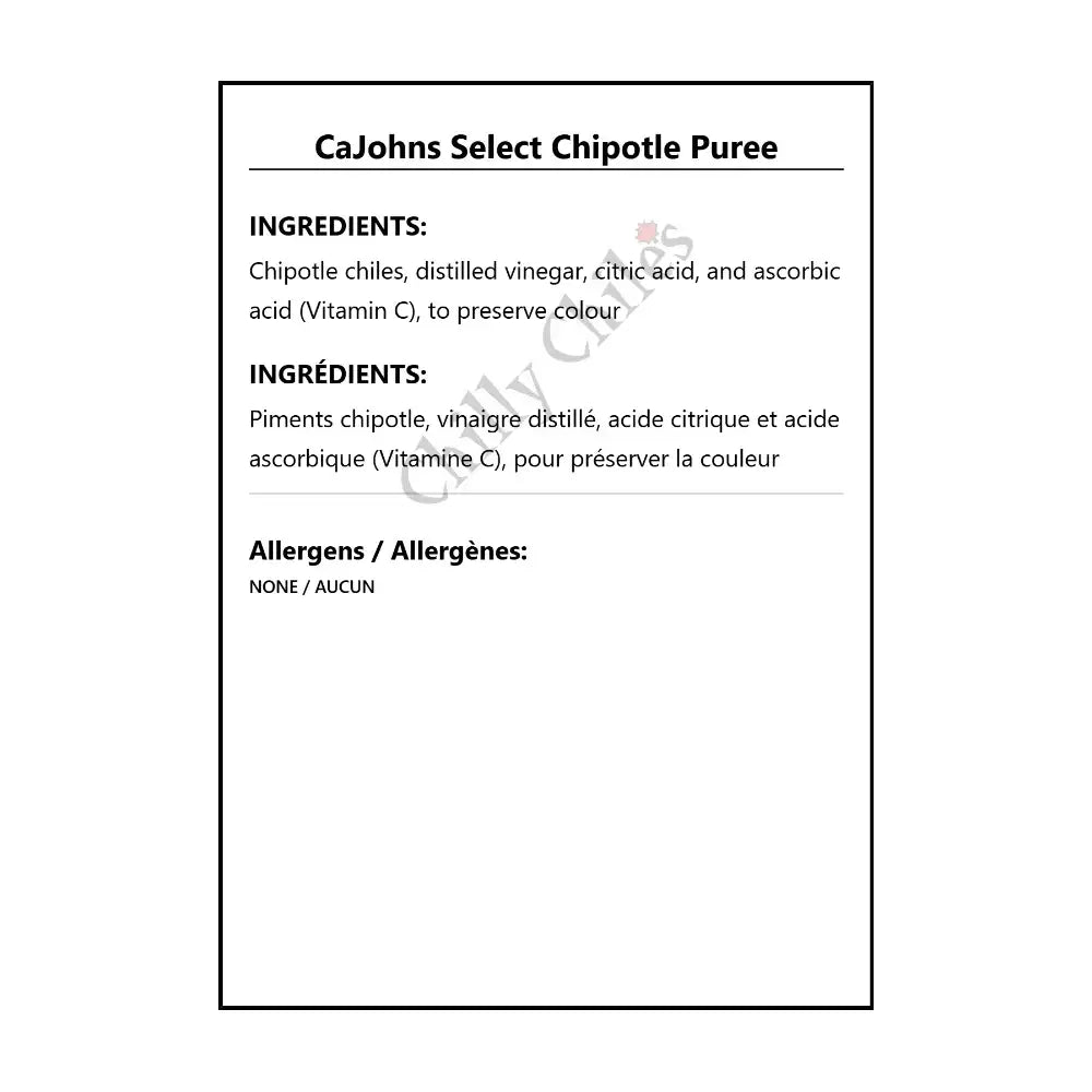 CaJohns Select Chipotle Puree - Spice/Peppers