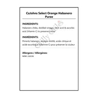 CaJohns Select Orange Habanero Puree - Spice/Peppers