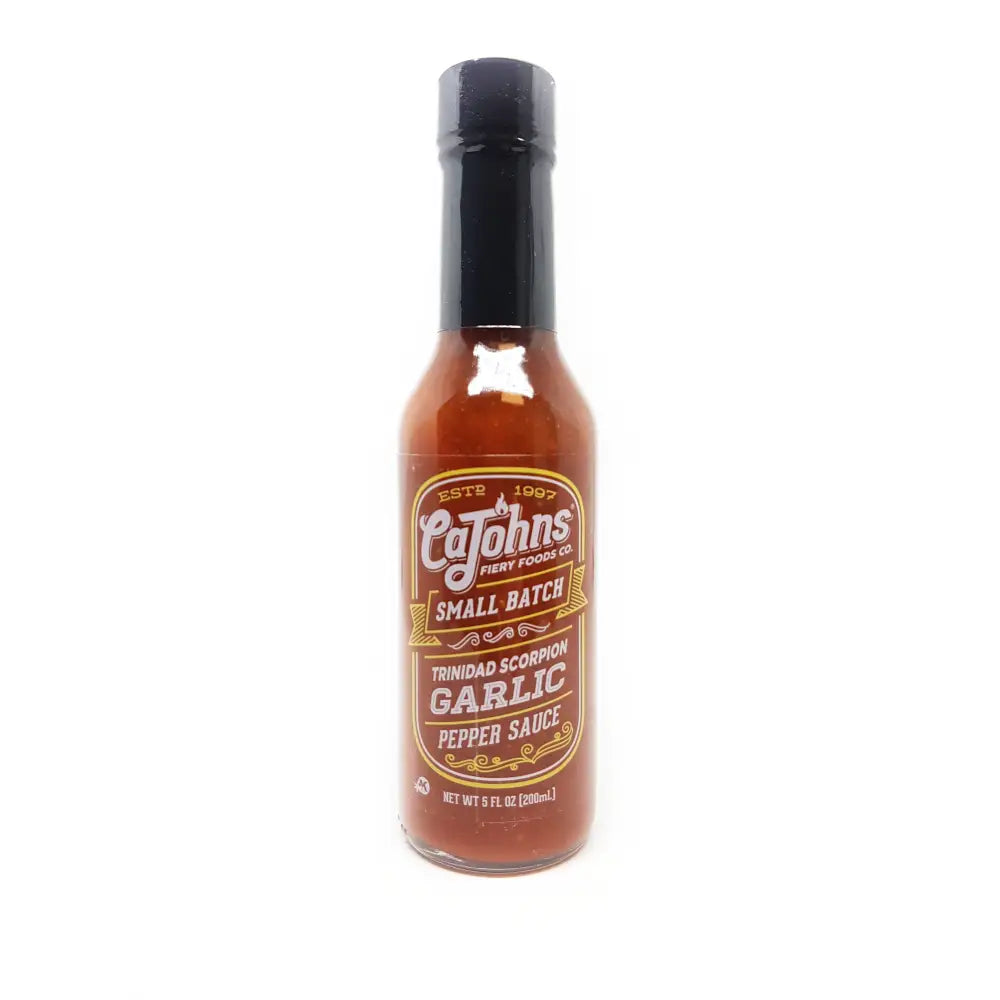 CaJohns Trinidad Scorpion Chile Garlic Small Batch Hot Sauce - Hot Sauce