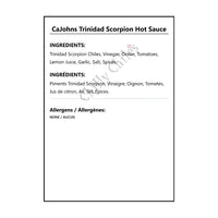 CaJohns Trinidad Scorpion Hot Sauce - Hot Sauce