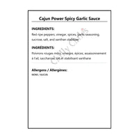 Cajun Power Spicy Garlic Sauce - Hot Sauce