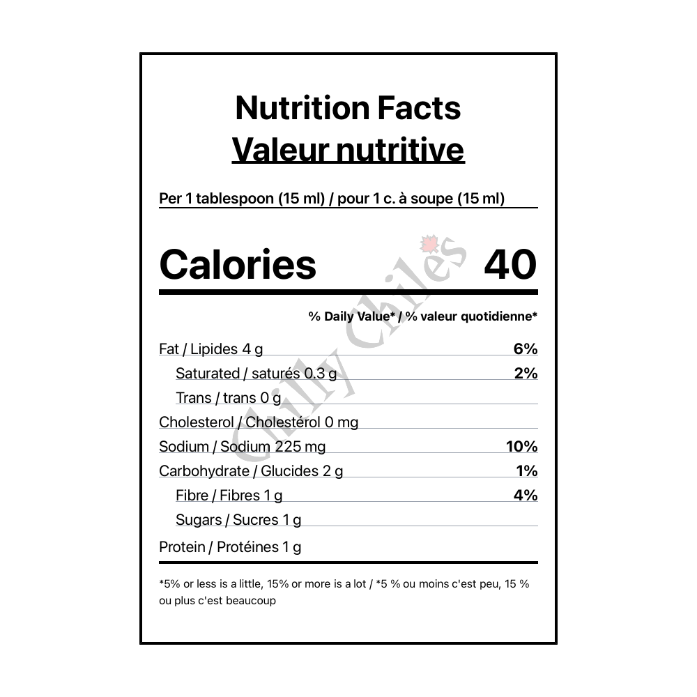 Umami Bomb Fermented Black Bean & Roasted Garlic Sauce - Canadian Nutrition Facts
