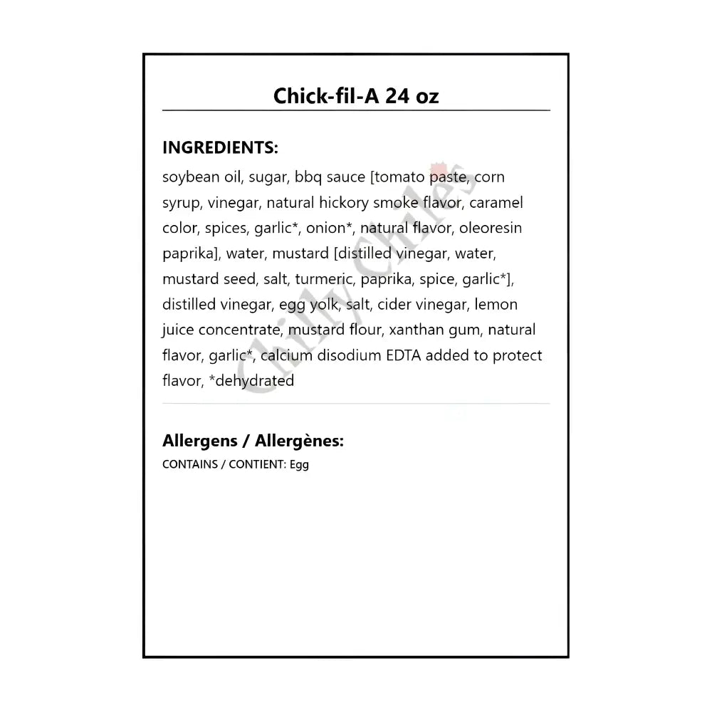 Chick-fil-A 24 oz - Condiments