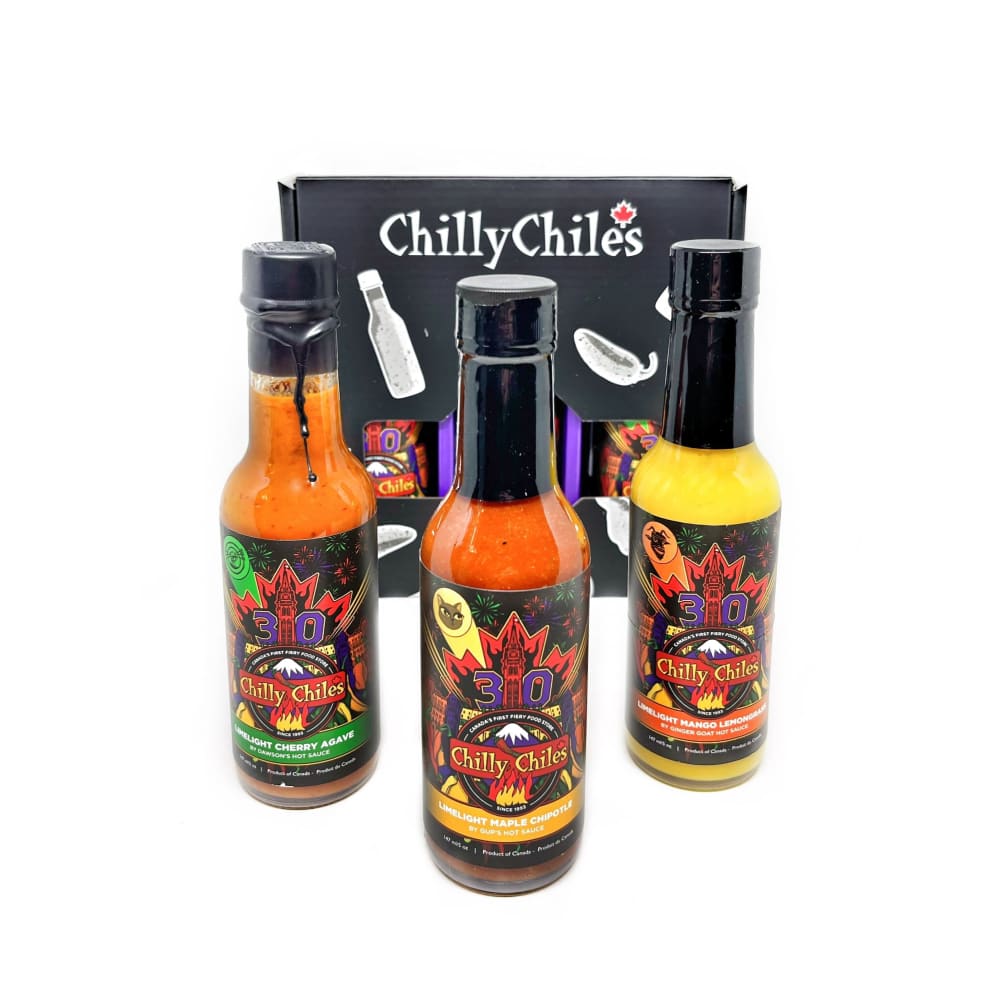 Chilly Chiles 30th Anniversary 3pk - Hot Sauce