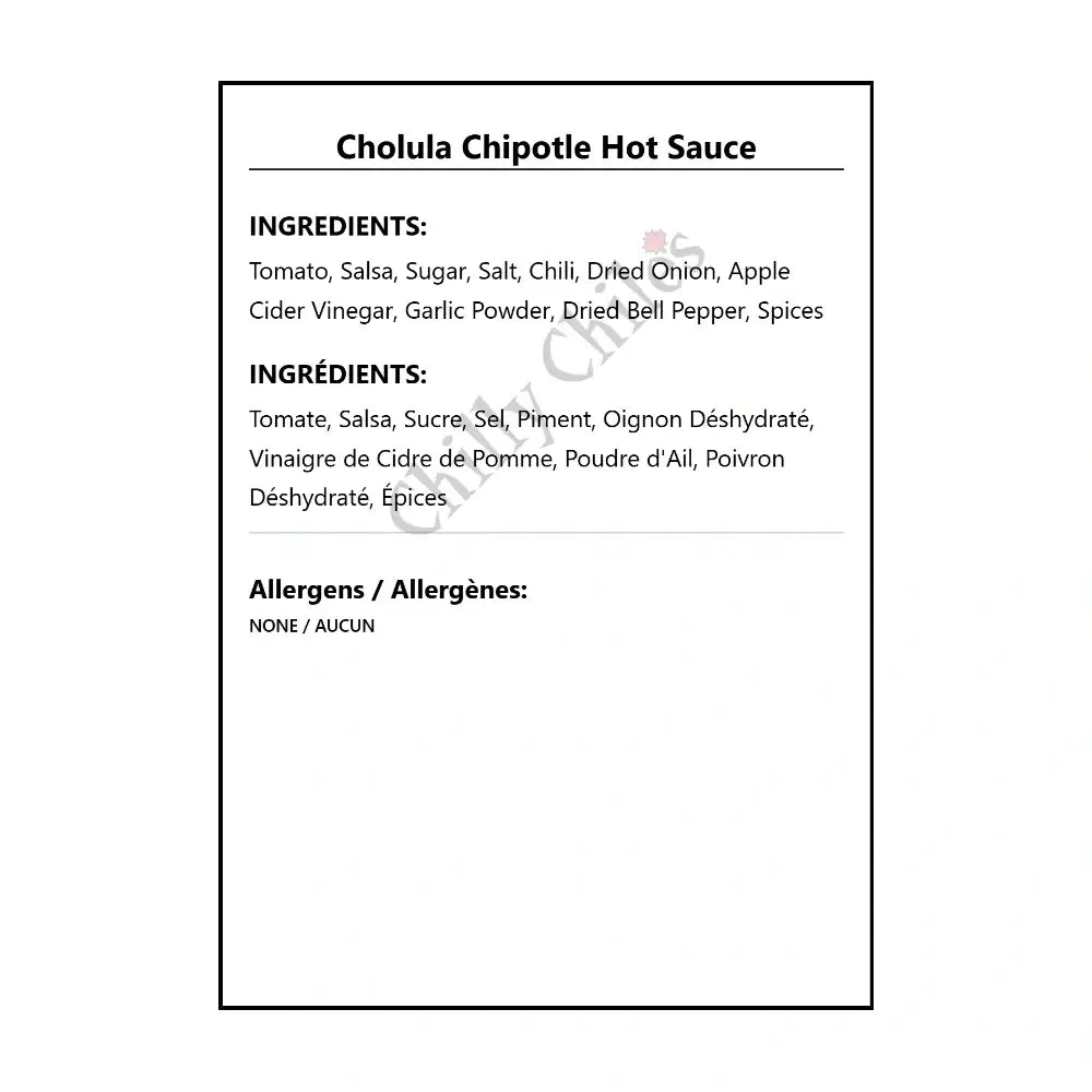 Cholula Chipotle Hot Sauce - Hot Sauce