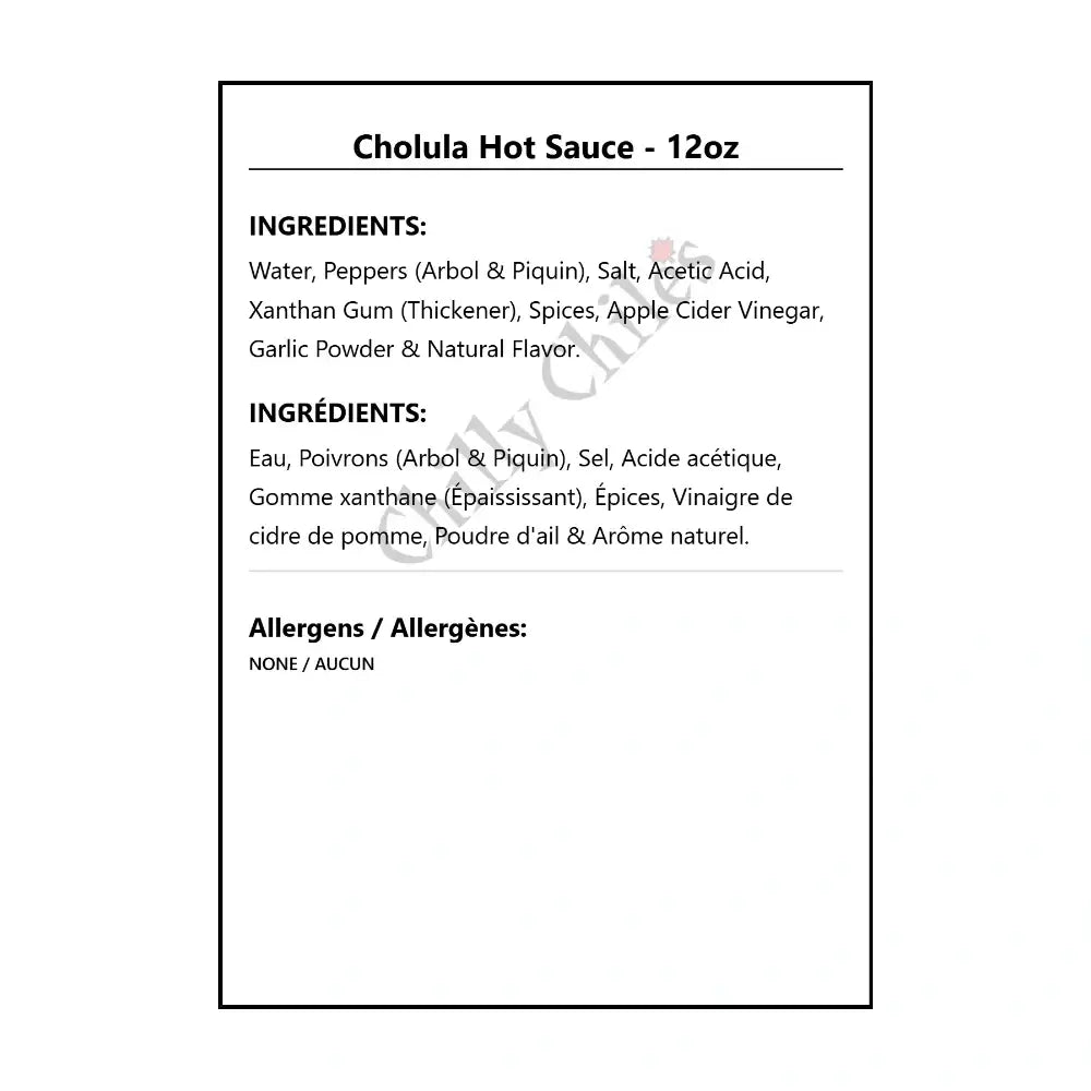 Cholula Hot Sauce - 12oz - Hot Sauce