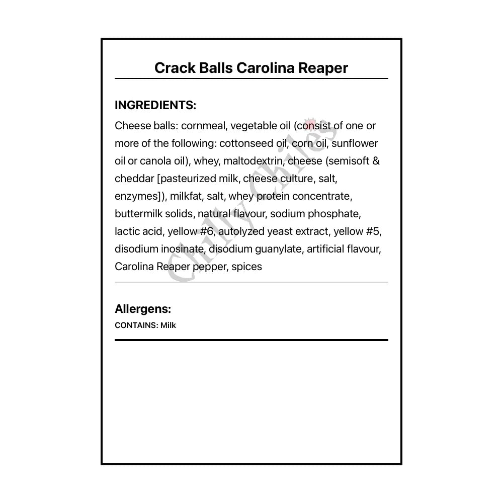 Crack Balls Carolina Reaper - Snacks