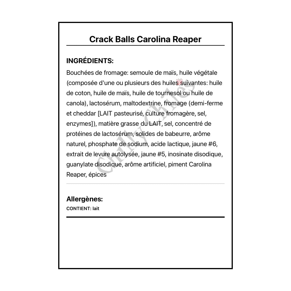 Crack Balls Carolina Reaper - Snacks