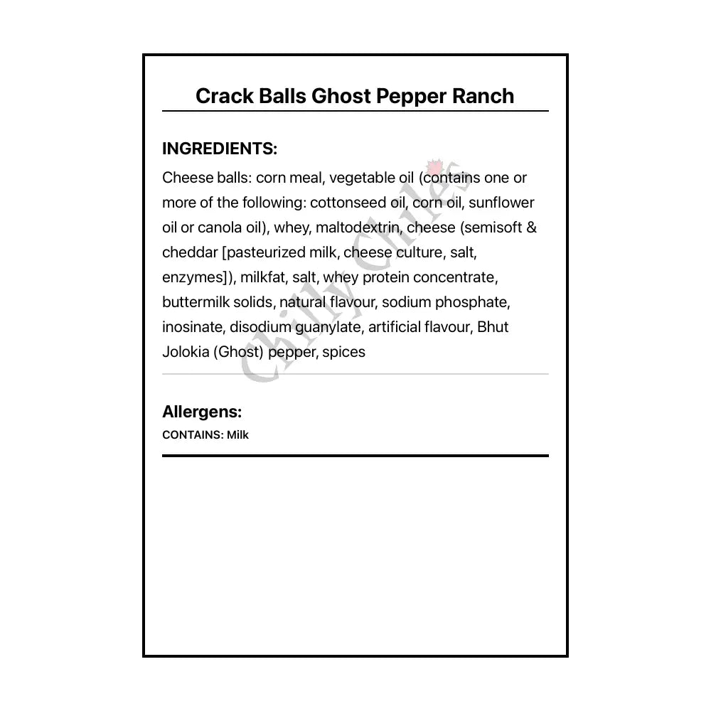 Crack Balls Ghost Pepper Ranch - Snacks