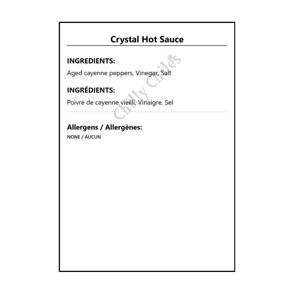 Crystal Hot Sauce - Hot Sauce