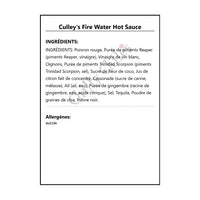 Culley’s Fire Water Hot Sauce - Hot Sauce
