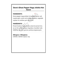 Dave’s Ghost Pepper Naga Jolokia Hot Sauce - Hot Sauce