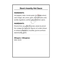 Dave’s Insanity Hot Sauce - Hot Sauce